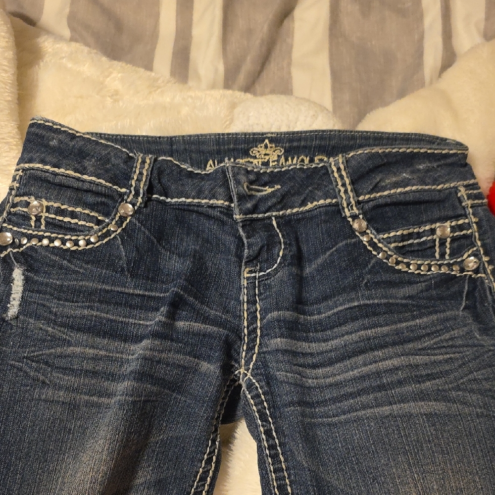 Almost Famous Dark Blue Studded Jeans
